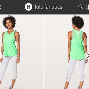 Lululemon Sculpt Tank II ~Sz 6 Dragonfly Creamy Light Green 608